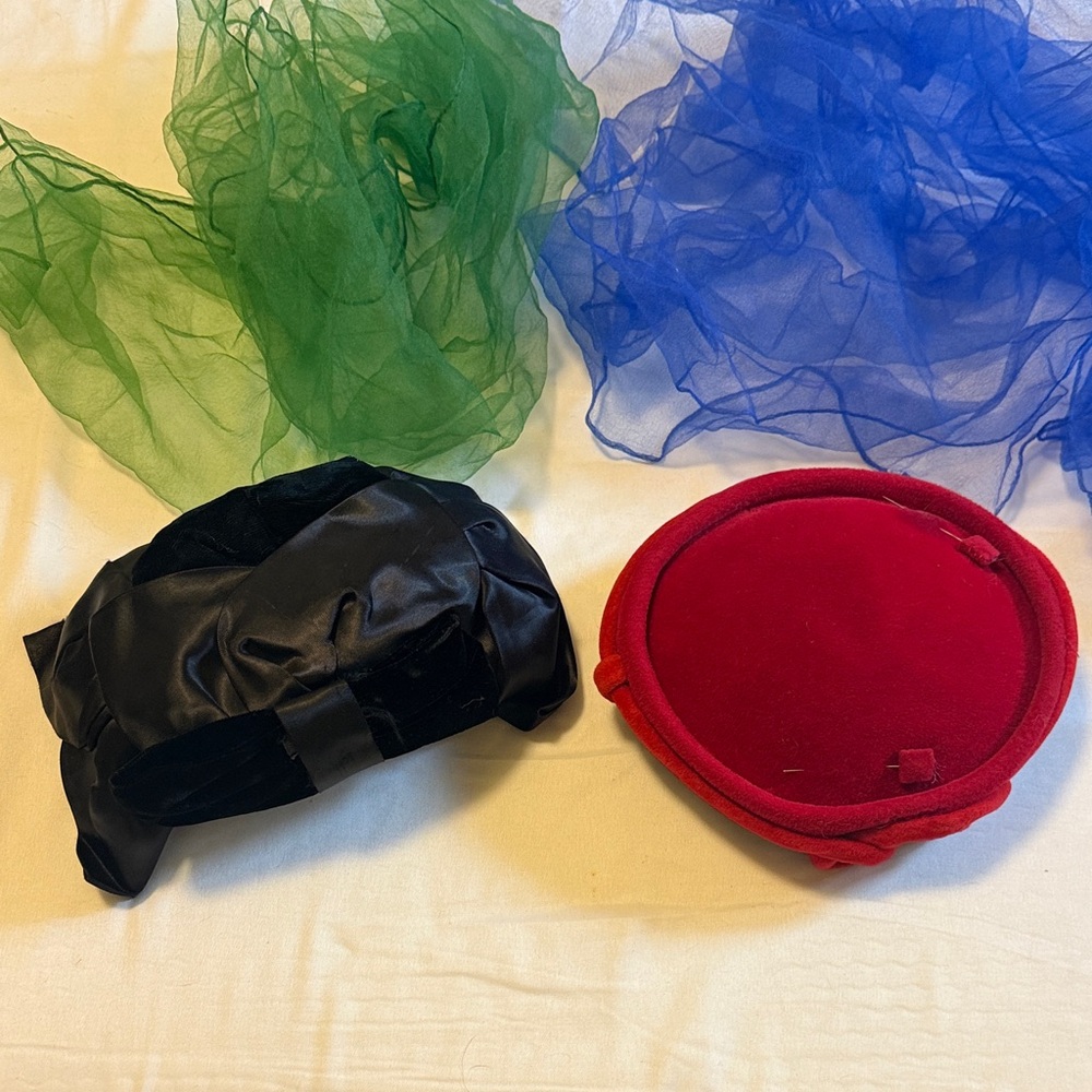 Red and Black Vintage Hats